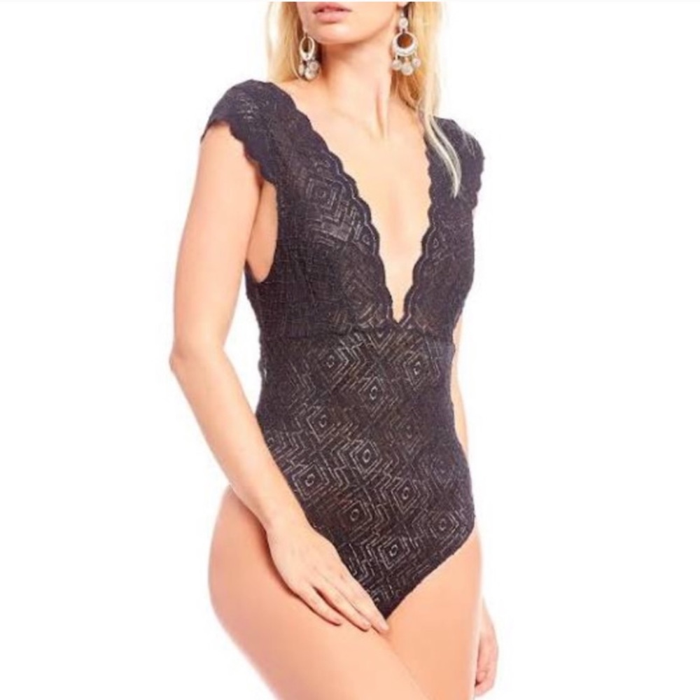 Everyday OK FP Black Lace Bodysuit